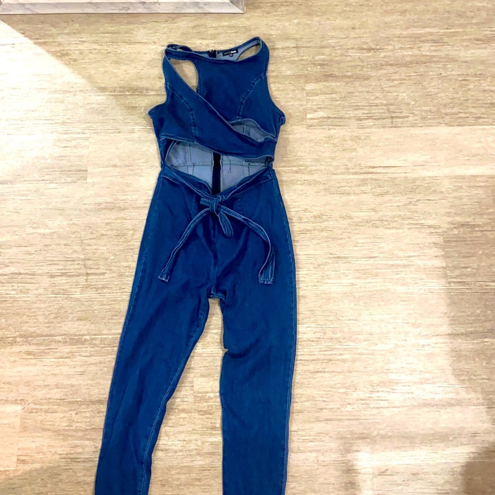 Fashion denim jumpsuit